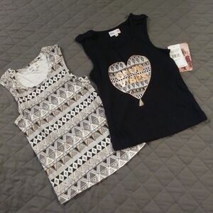 Freestyle Black and Gray Kids Tank Tops